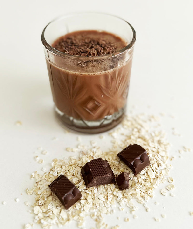 Leche de avena y chocolate