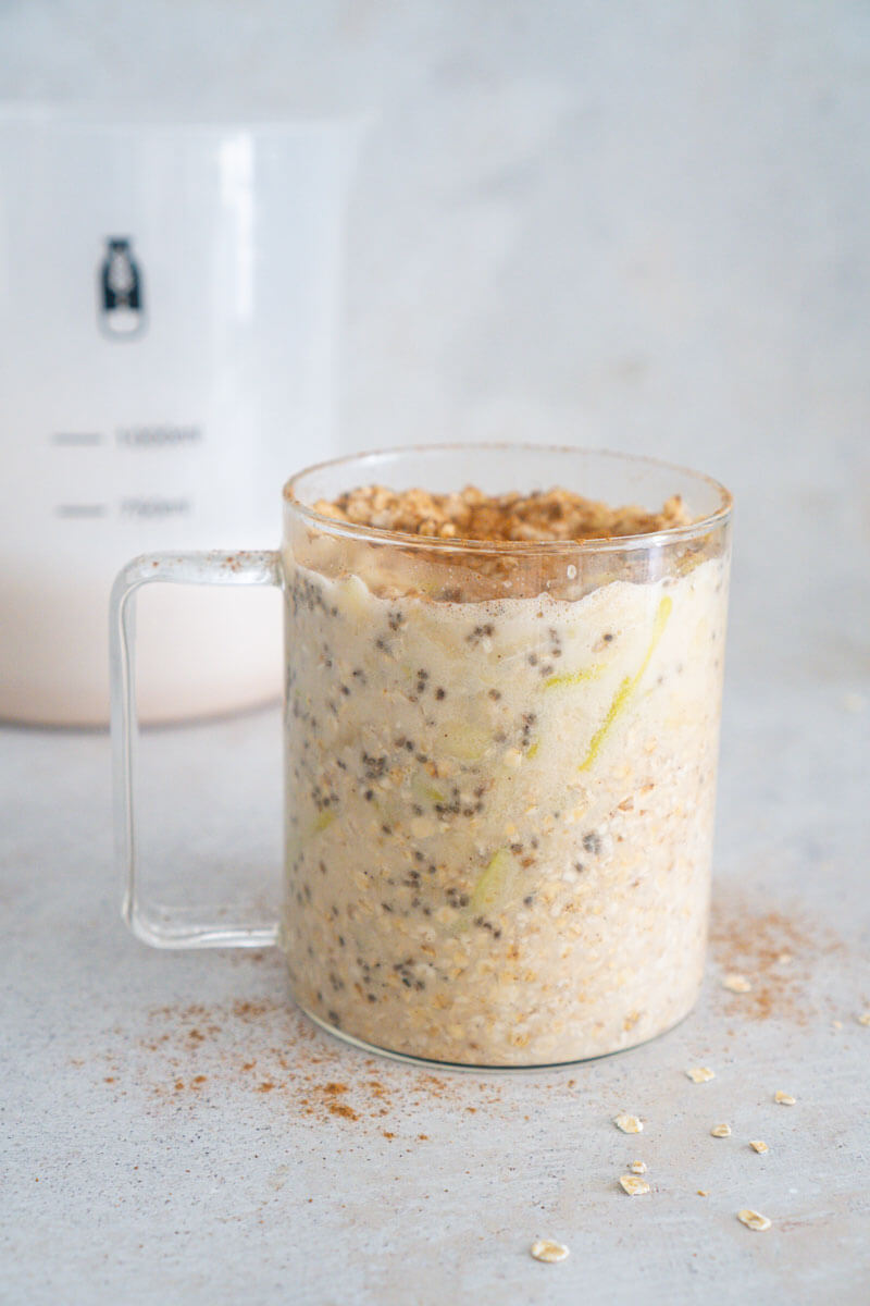 Overnight Oats con sabor a tarta de manzana