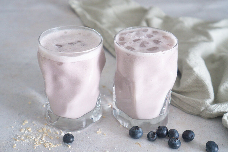 Bebida de arándanos y avena