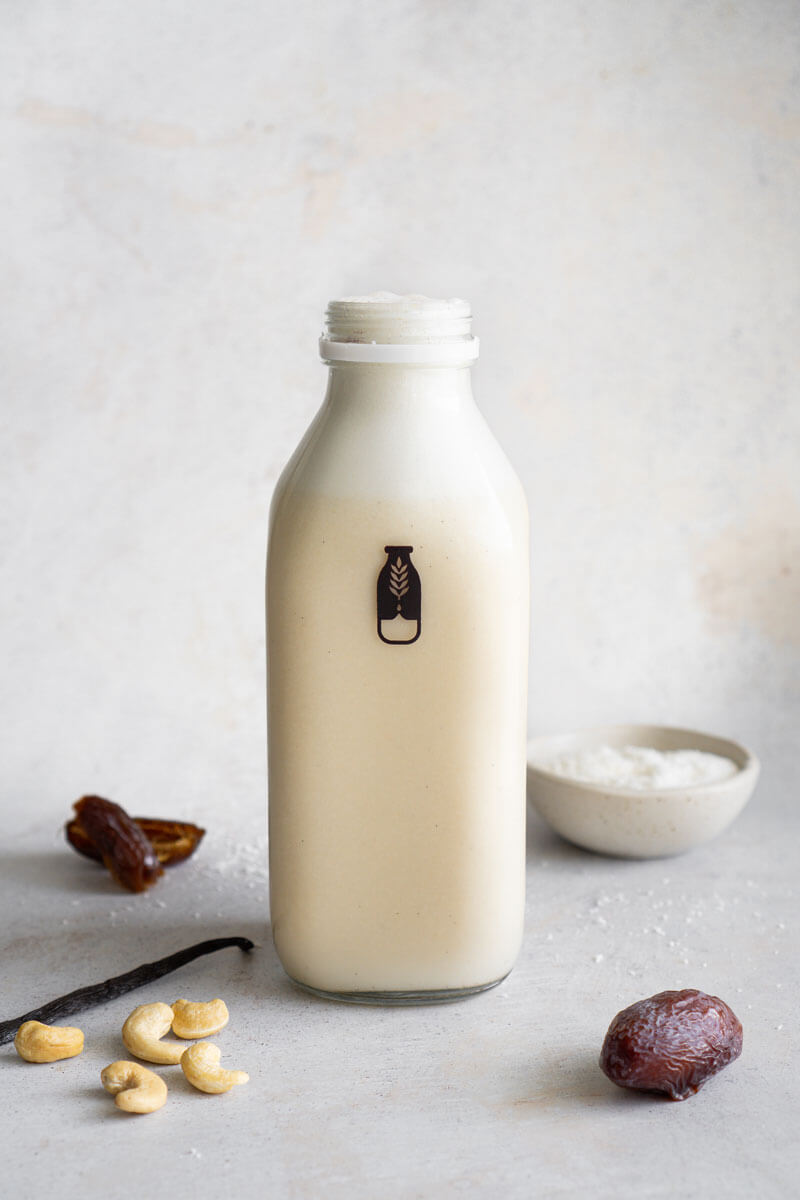 Leche de anacardo y coco