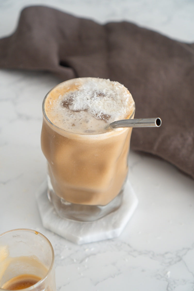 Café helado con coco