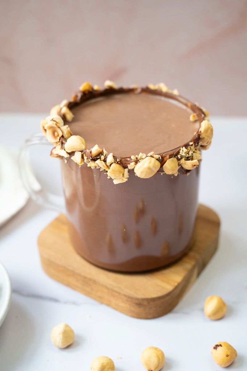 Leche de cacao y avellanas
