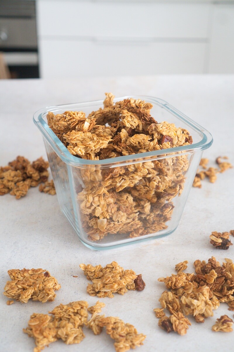 Granola de naranja y jengibre