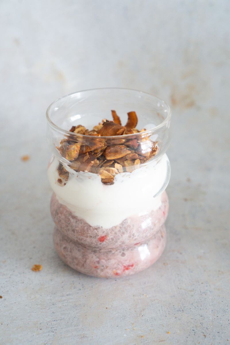 Vasitos de frambuesas y chía