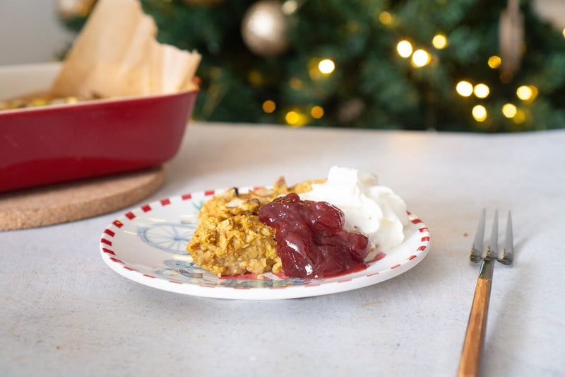 Avena horneada con azafrán